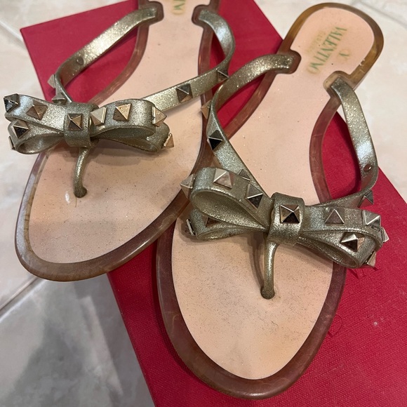 Valentino Rockstud PVC Glitter Jellies 39